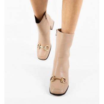 Botine dama Gycyo Bej ieftine
