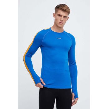 Icebreaker longsleeve funcțional ZoneKit 200 culoarea albastră de firma originala