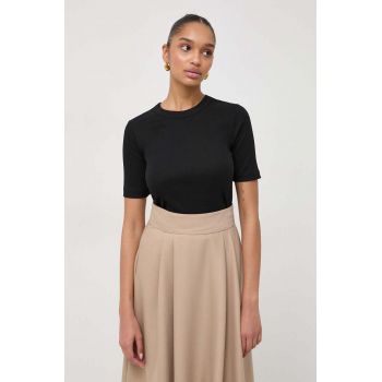Ivy Oak tricou din bumbac femei, culoarea negru IO1100X2286