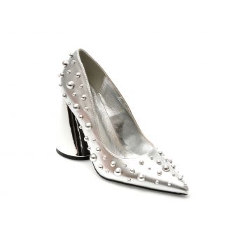 Pantofi GRYXX argintii, 7853, din piele ecologica ieftini