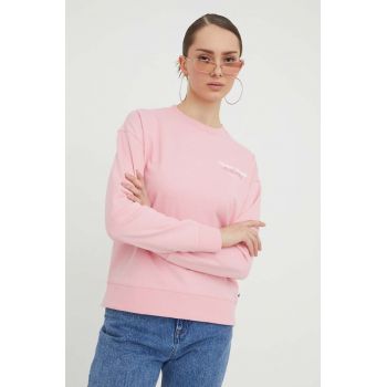Tommy Jeans bluză femei, culoarea roz, cu imprimeu DW0DW17336 ieftin