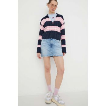 Tommy Jeans fustă din denim mini, creion DW0DW17219