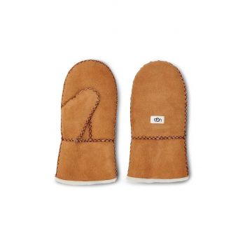 UGG mănuși de piele pentru copii culoarea bej