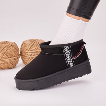 Ghete Imblanite Dama Negre Tip UGG Donatella