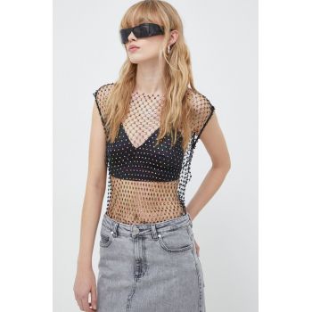 Herskind bluza culoarea negru, modelator