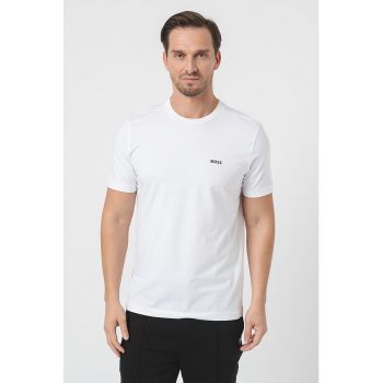 Tricou regular fit cu logo pe piept