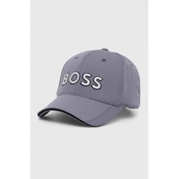 BOSS Green șapcă culoarea negru, cu imprimeu 50496291