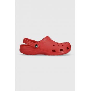 Crocs papuci Classic culoarea roșu 10001 de firma originali