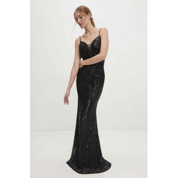 Answear Lab rochie culoarea negru, maxi, mulata