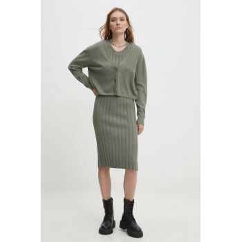 Answear Lab rochie și cardigan culoarea verde de firma original