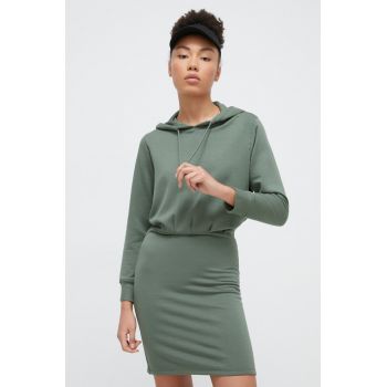 Dkny rochie culoarea verde, mini, drept