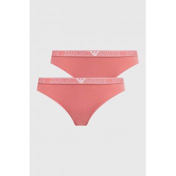 Emporio Armani Underwear chiloti 2-pack culoarea roz