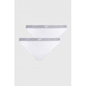Emporio Armani Underwear tanga 2-pack culoarea alb de firma originali
