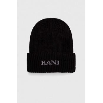 Karl Kani caciula culoarea negru, din tricot gros de firma originala