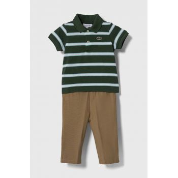Lacoste pijamale pentru bebelusi culoarea verde, modelator ieftine