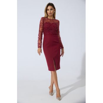 Rochie Sophy Bordo ieftina