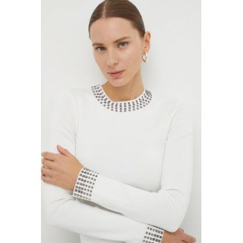 The Kooples pulover femei, culoarea alb de firma original