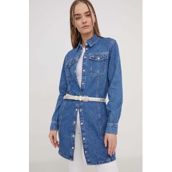 Tommy Jeans rochie din denim mini, drept DW0DW17542