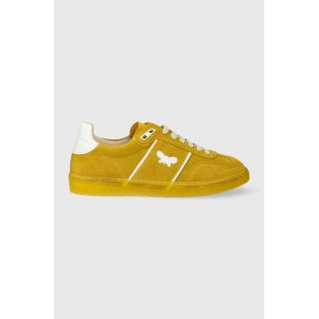 Weekend Max Mara sneakers din piele intoarsă Pacocolor culoarea galben, 2415761094600