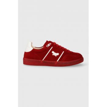 Weekend Max Mara sneakers din piele intoarsă Pacocolor culoarea rosu, 2415761094600 de firma originali