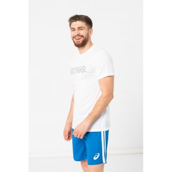 Asics - Tricou cu decolteu la baza gatului si logo pentru antrenament