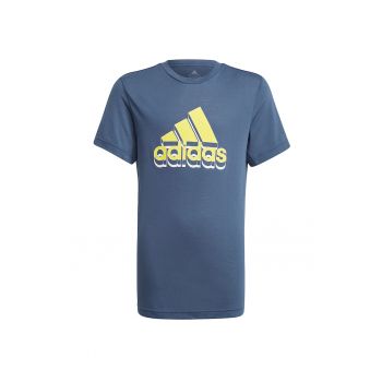 Tricou din material ce indeparteaza umezeala - cu logo - pentru fitness
