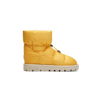 Flufie cizme de iarna Macaron culoarea galben la reducere
