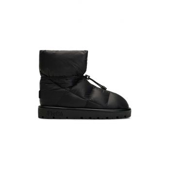 Flufie cizme de iarna Metallic culoarea negru la reducere