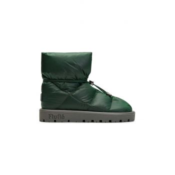 Flufie cizme de iarna Metallic culoarea verde la reducere