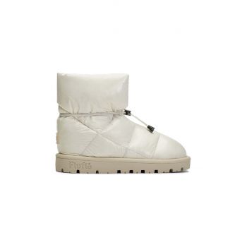 Flufie cizme de iarna Shiny culoarea alb la reducere