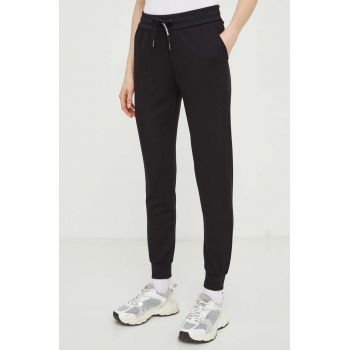 Armani Exchange pantaloni de trening culoarea negru, neted