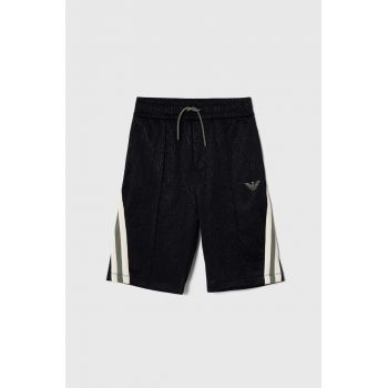 Emporio Armani pantaloni scurti copii culoarea albastru marin