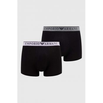 Emporio Armani Underwear boxeri 2-pack barbati, culoarea negru de firma originali