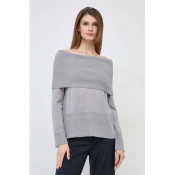 Max Mara Leisure pulover de lana femei, culoarea gri, light