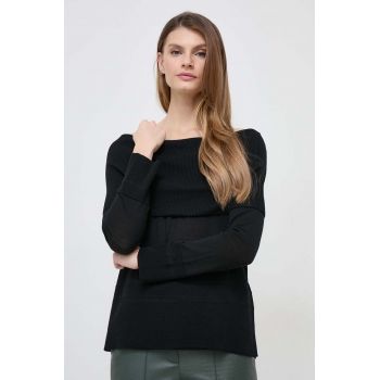 Max Mara Leisure pulover de lana femei, culoarea negru, light