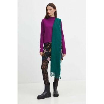 Medicine pulover femei, culoarea violet, light, cu turtleneck ieftin