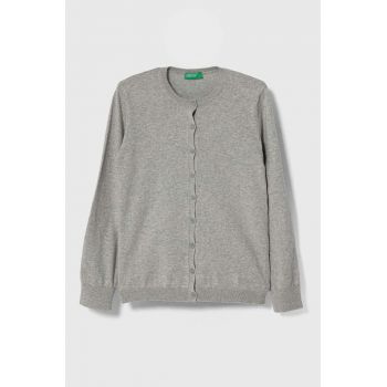 United Colors of Benetton cardigan copii culoarea gri, light ieftin