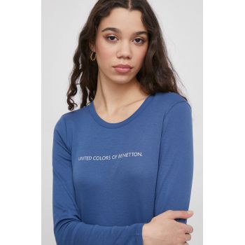 United Colors of Benetton longsleeve din bumbac