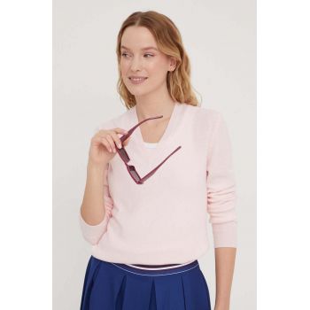 United Colors of Benetton pulover de lana femei, culoarea roz, light de firma original