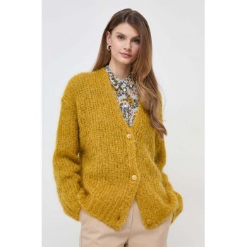 Weekend Max Mara cardigan din lână culoarea galben, călduros 2415340000000