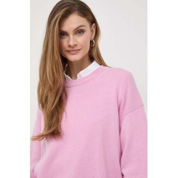 Weekend Max Mara pulover de lana femei, culoarea roz