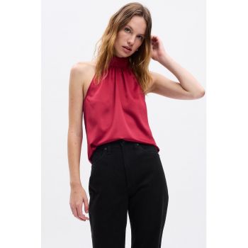 Bluza vaporoasa cu decolteu halter