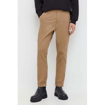 G-Star Raw pantaloni barbati, culoarea gri, cu fason chinos