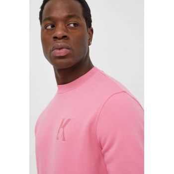 Karl Lagerfeld bluză bărbați, culoarea roz, uni 541900.705890 de firma original