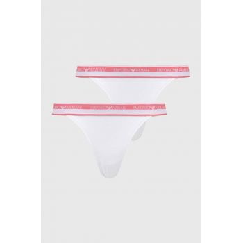 Emporio Armani Underwear tanga 2-pack culoarea alb
