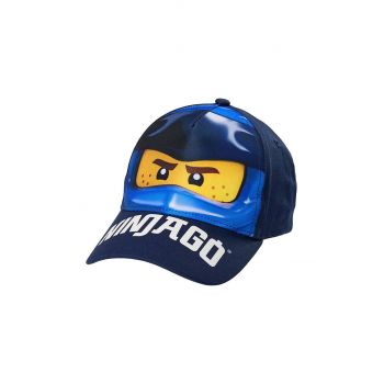 Lego șapcă din bumbac pentru copii culoarea albastru marin, cu imprimeu ieftina