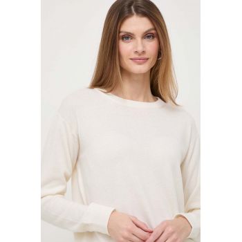 Max Mara Leisure pulover de lana femei, culoarea bej, light
