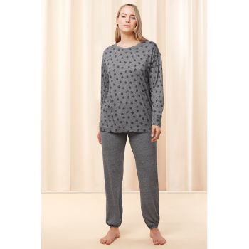 Pijama lunga din amestec de lyocell ieftine