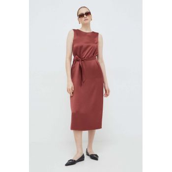 Weekend Max Mara rochie culoarea rosu, midi, drept