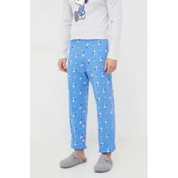 United Colors of Benetton pantaloni pijama bumbac x Peanuts modelator